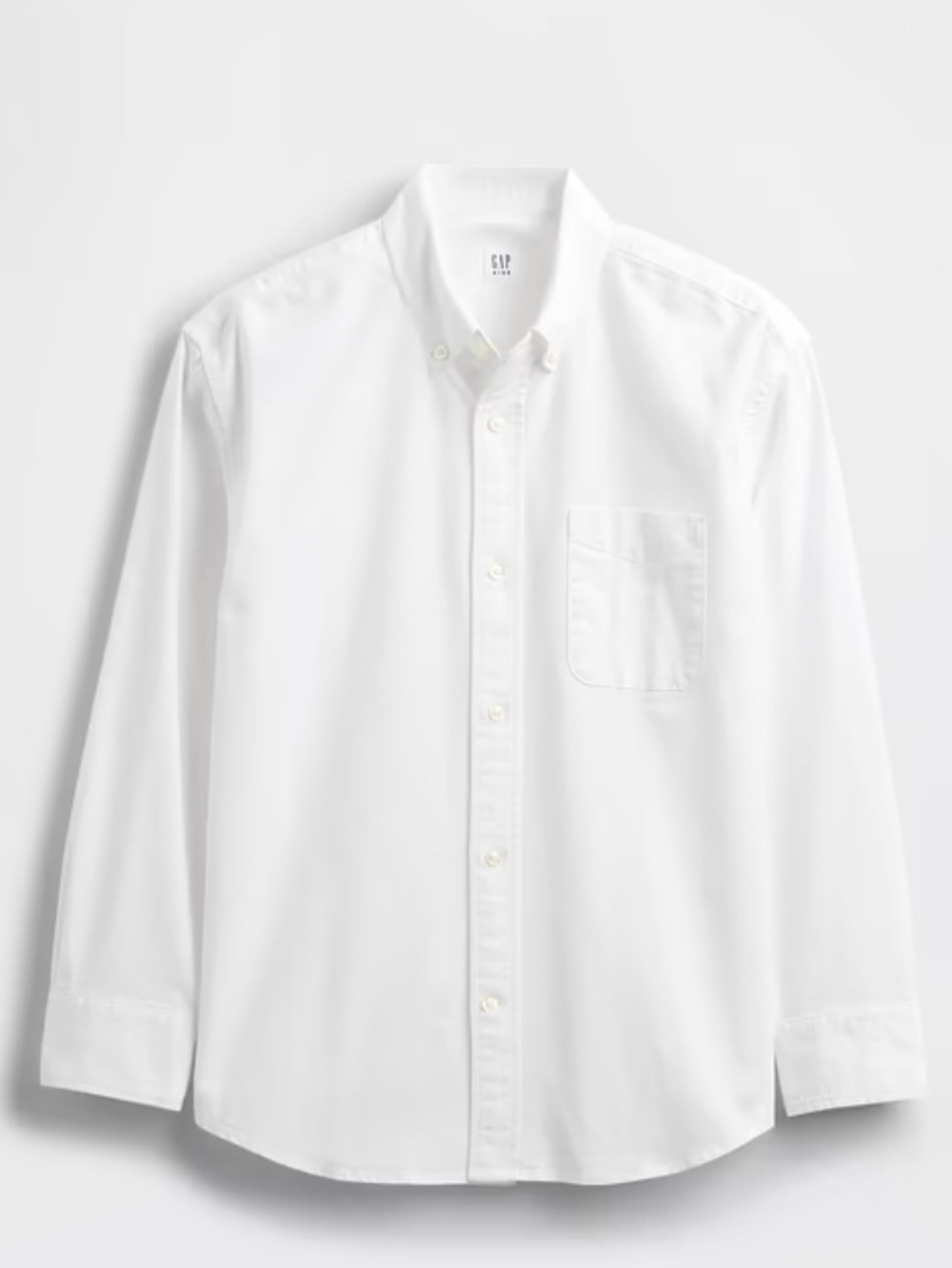 GAP Kids White Oxford Button-Down Shirt Size: S (6-7)